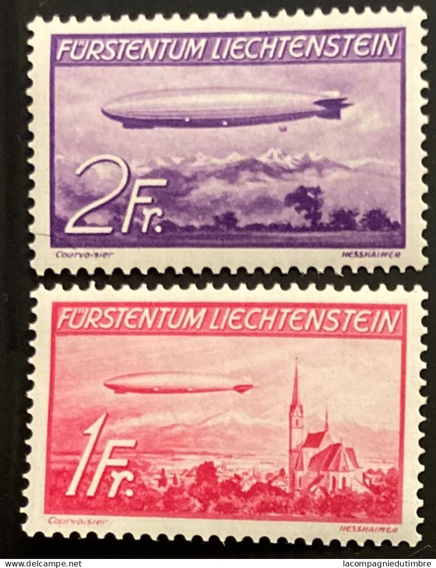Liechtenstein PA YT N° 15/16 Neufs ** MNH. TB - Luchtpostzegels