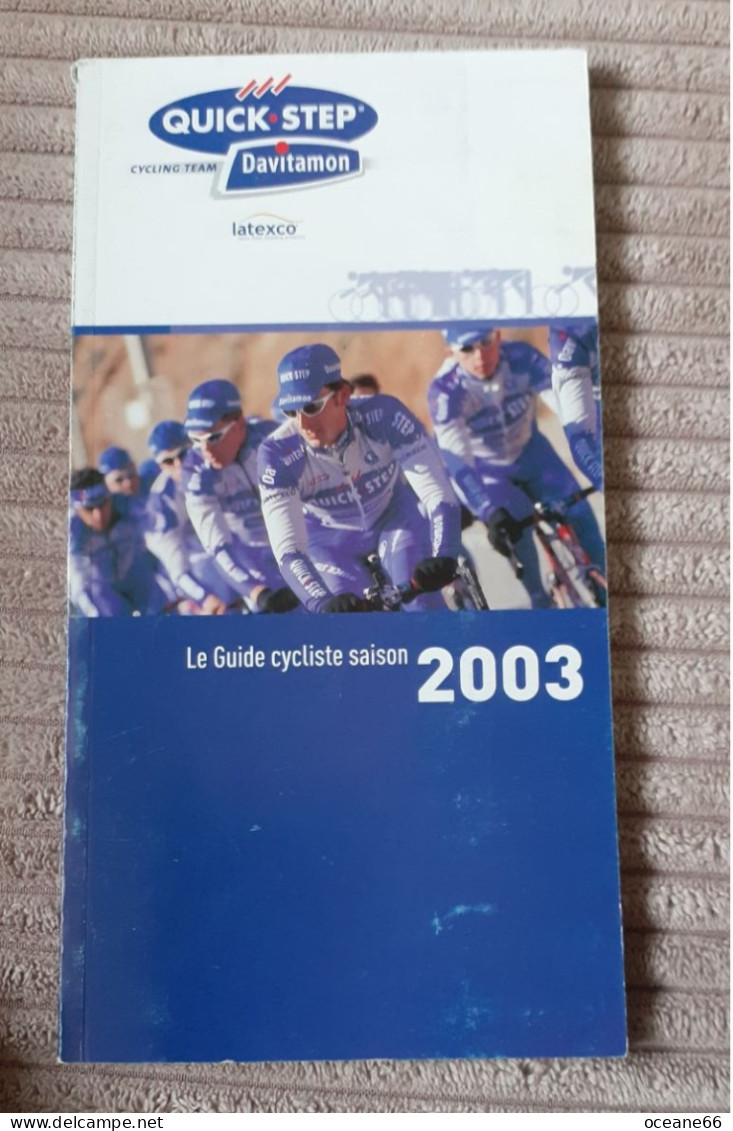 Brochure Quick Step Davitamon 2003 Avec Photos Des Coureurs - Ciclismo