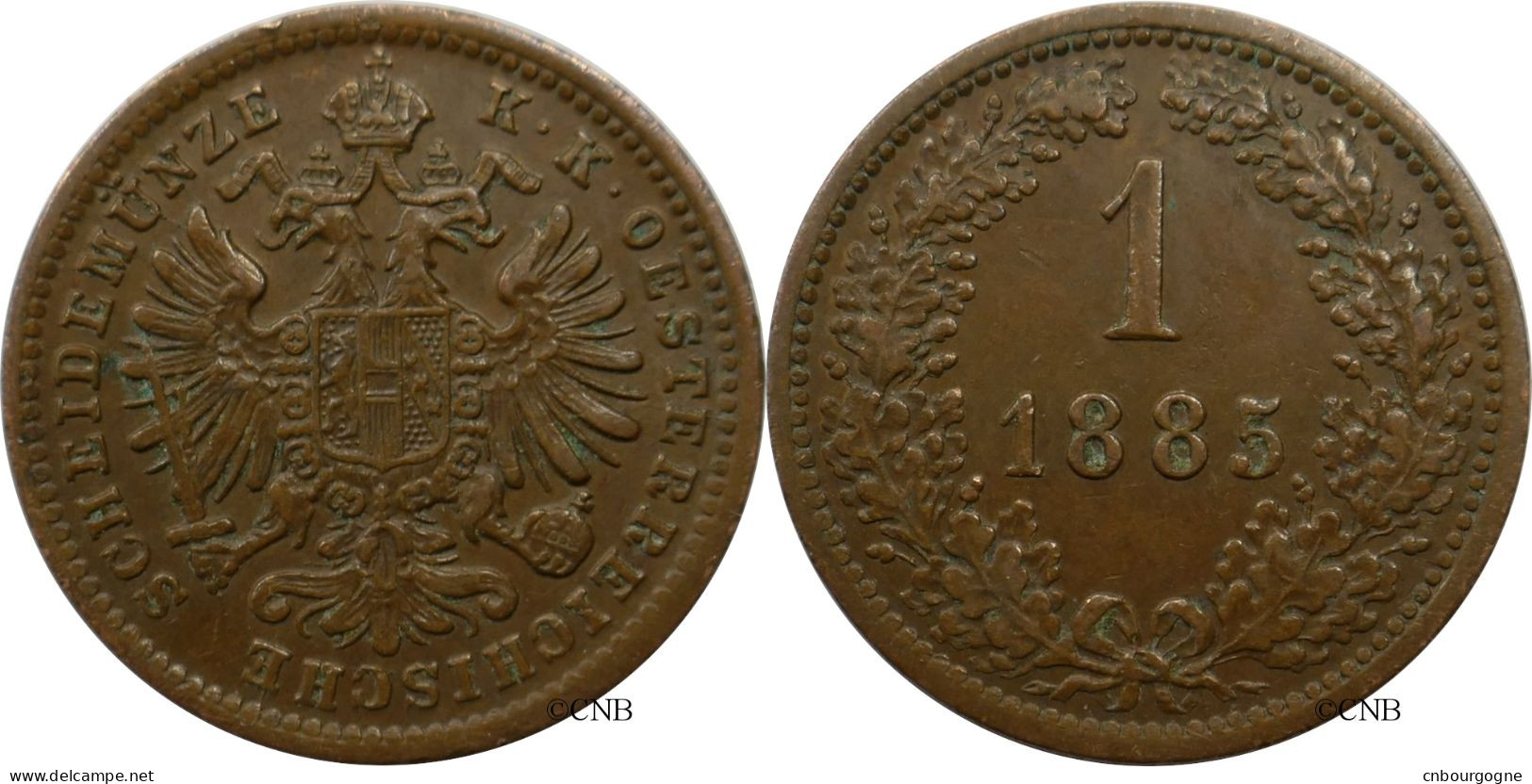 Autriche - Empire - François-Joseph Ier / Franz Joseph I. - 1 Kreuzer 1885 - TTB/XF45 - Mon5749 - Oostenrijk