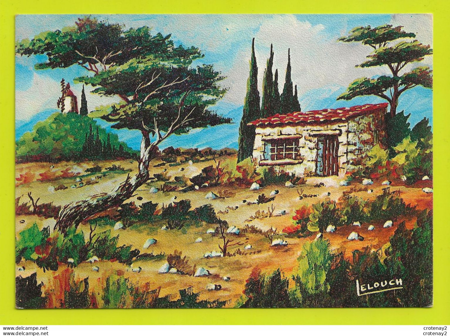 Peinture De J. LELOUCH N°7 Paysage Provençal VOIR DOS - Malerei & Gemälde