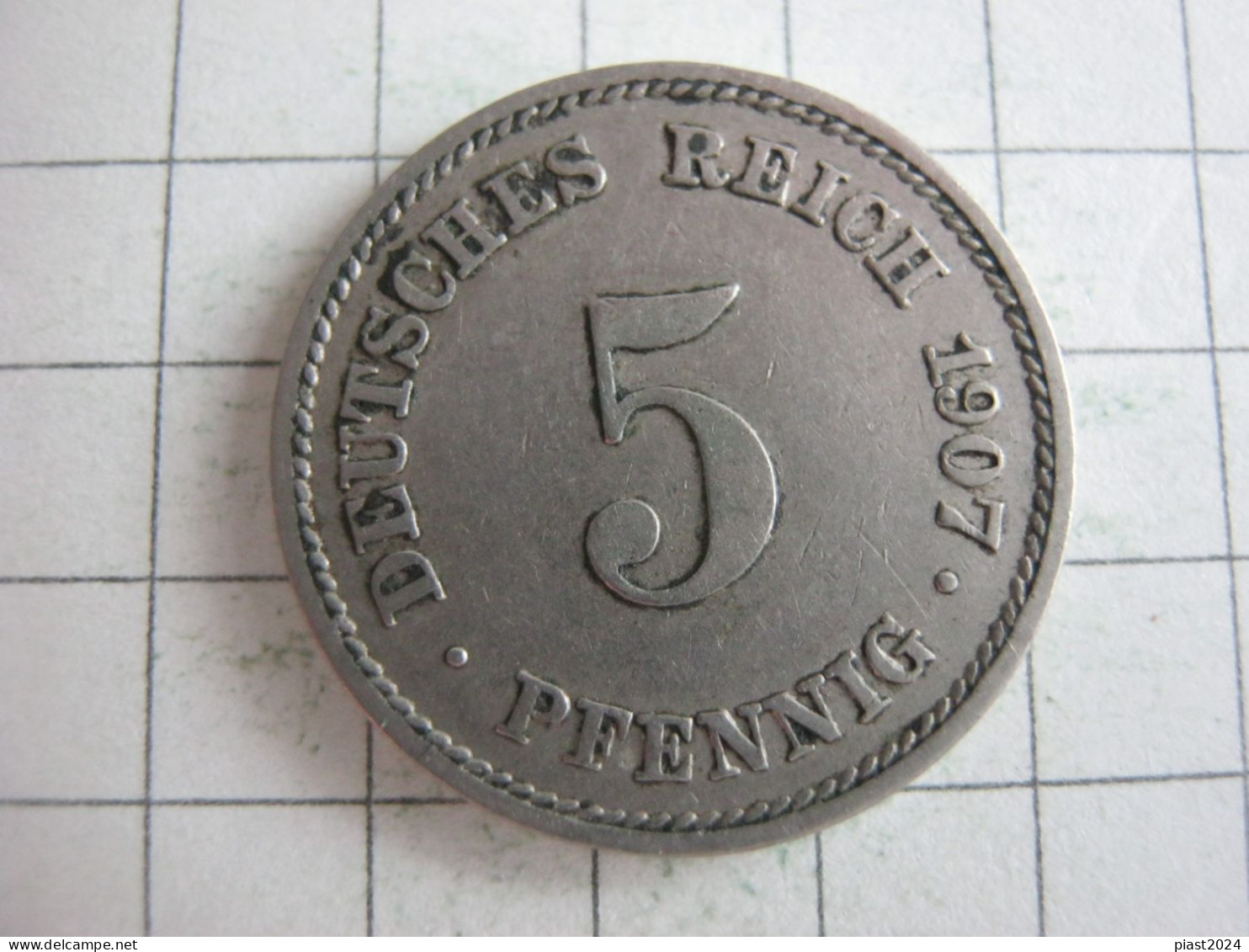 Germany 5 Pfennig 1907 E - 5 Pfennig