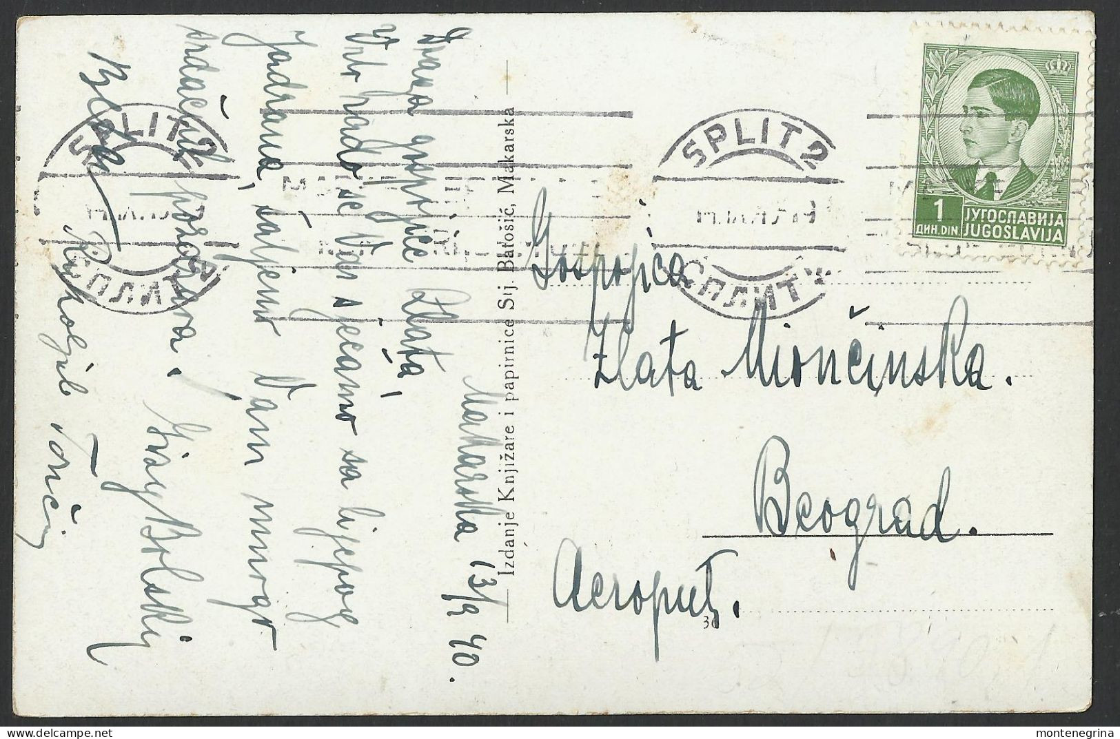 CROATIA MAKARSKA - Panorama - Bateau - Old 1940 Postcard (see Sales Conditions) 010159 - Kroatië