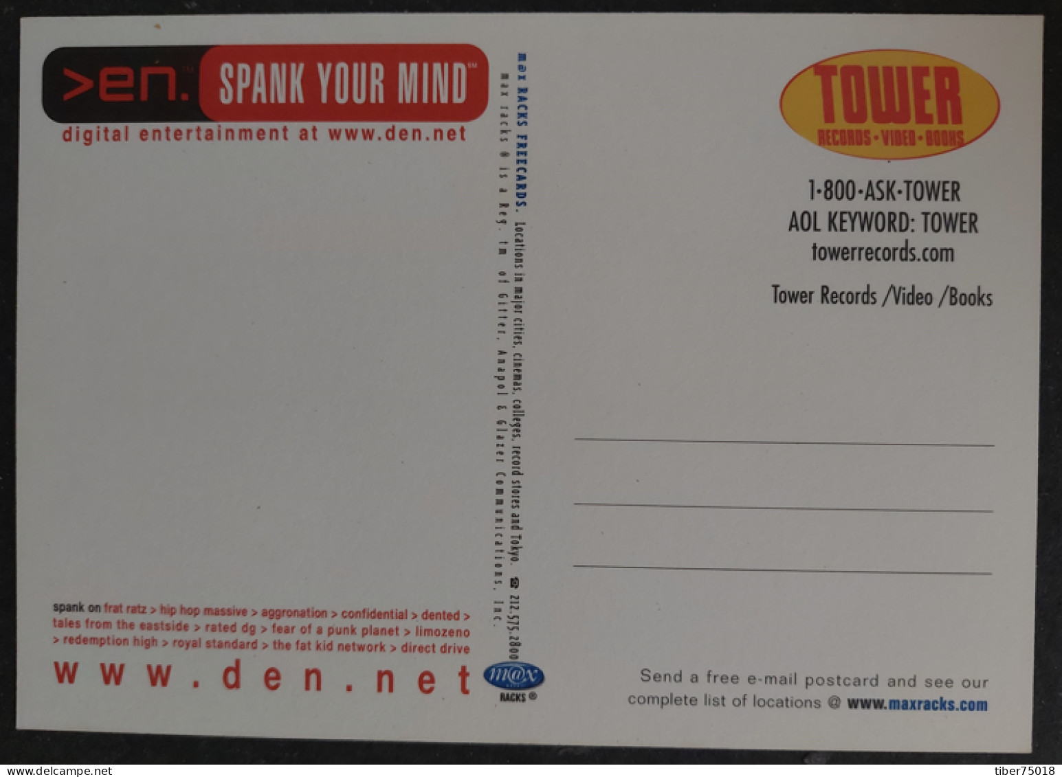 Carte Postale (Tower Records) Lab Rats Dig It (en. Spank Your Mind) Digital Entertainment - Reclame