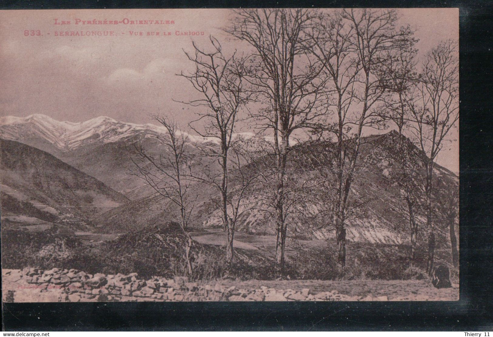 Cpa 66 Serralongue Vue Sur Le Canigou - Andere & Zonder Classificatie