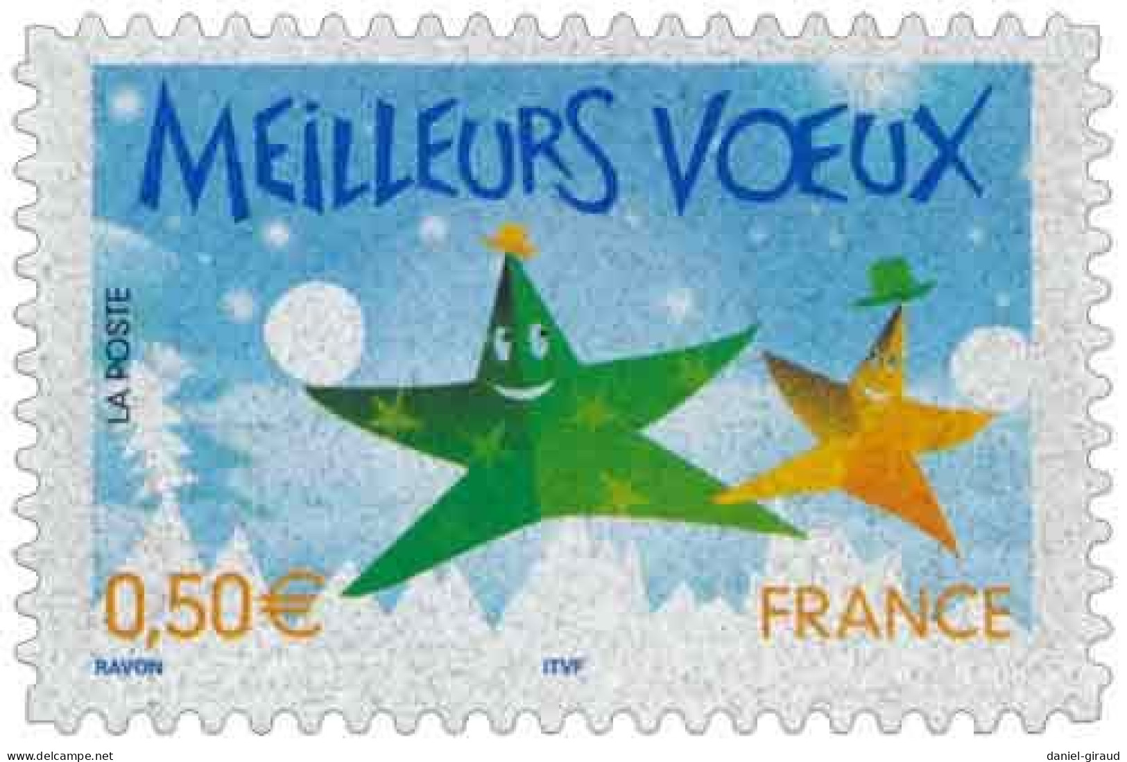 France 2004 Timbre Adhésif N°YT AD44 MNH ** Meilleurs Voeux Provenant Du Carnet N°YT BC44 - Unused Stamps