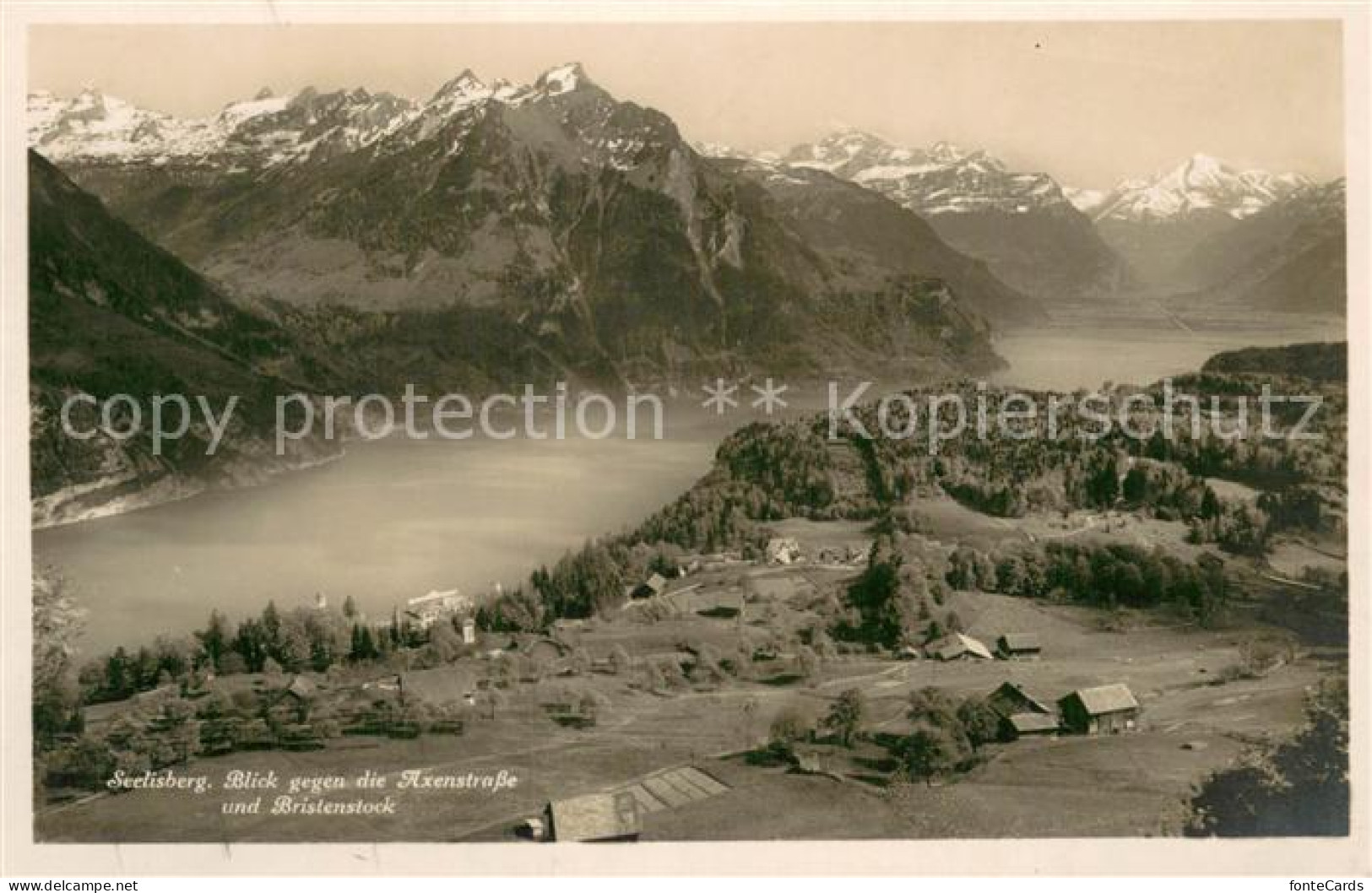 13781021 Seelisberg UR Fliegeraufnahme Mit Axenstrasse Und Bristenstock Seelisbe - Sonstige & Ohne Zuordnung