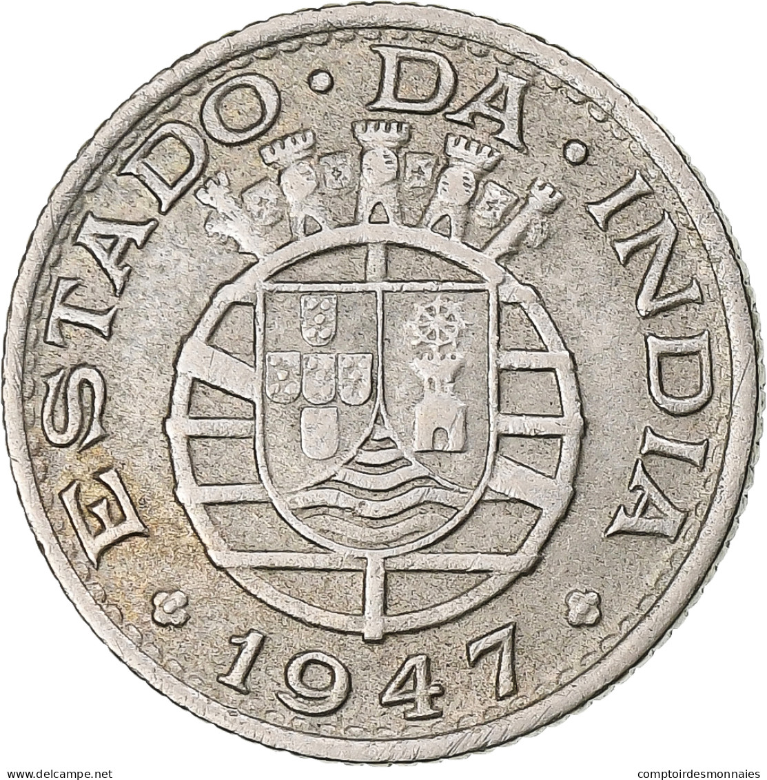 Inde Portugaise, 1/4 Rupia, 1947, Cupro-nickel, TTB+, KM:25 - Portugal