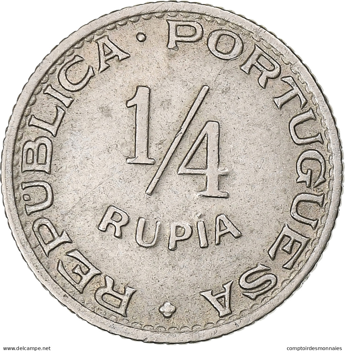 Inde Portugaise, 1/4 Rupia, 1947, Cupro-nickel, TTB+, KM:25 - Portugal