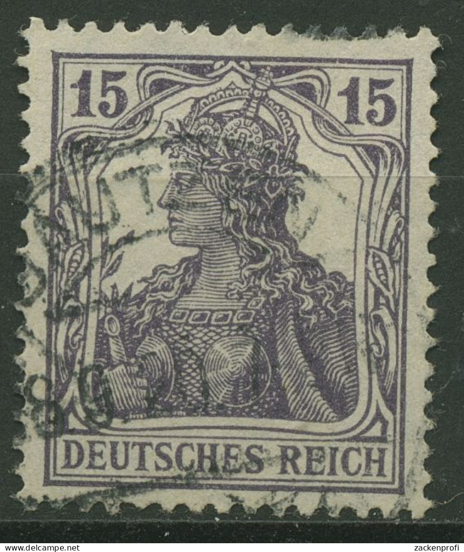 Deutsches Reich 1917 Germania 101 A Gestempelt Geprüft - Oblitérés