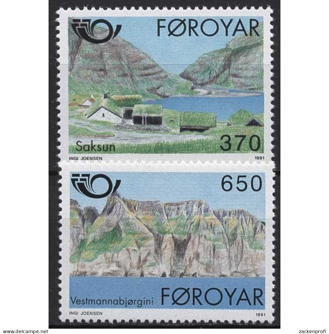Färöer 1991 NORDEN: Tourismus 219/20 Postfrisch - Färöer Inseln