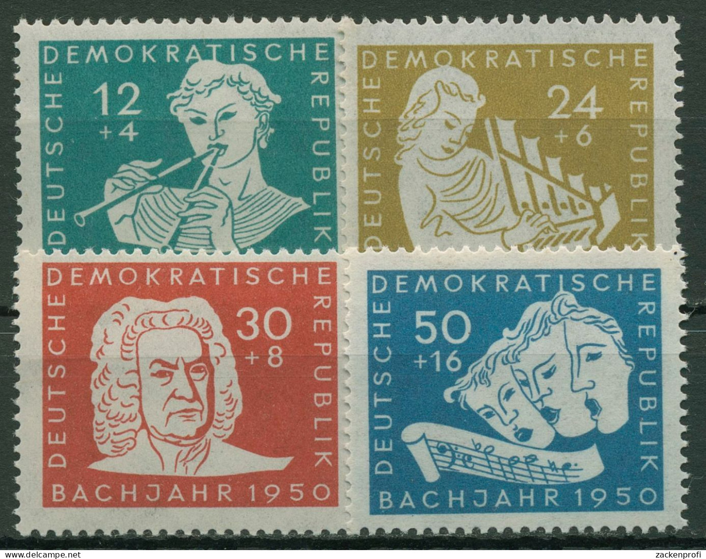 DDR 1950 200. Todestag Von Johann Sebastian Bach 256/59 Postfrisch - Unused Stamps