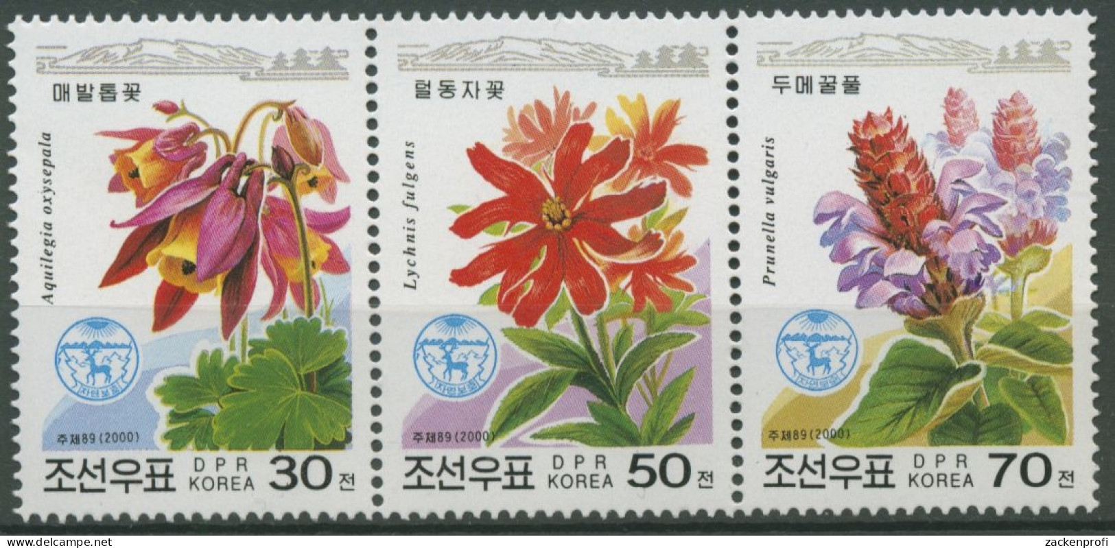 Korea (Nord) 2000 Flora Des Paektu-Gebirges 4401/03 A Postfrisch - Corée Du Nord