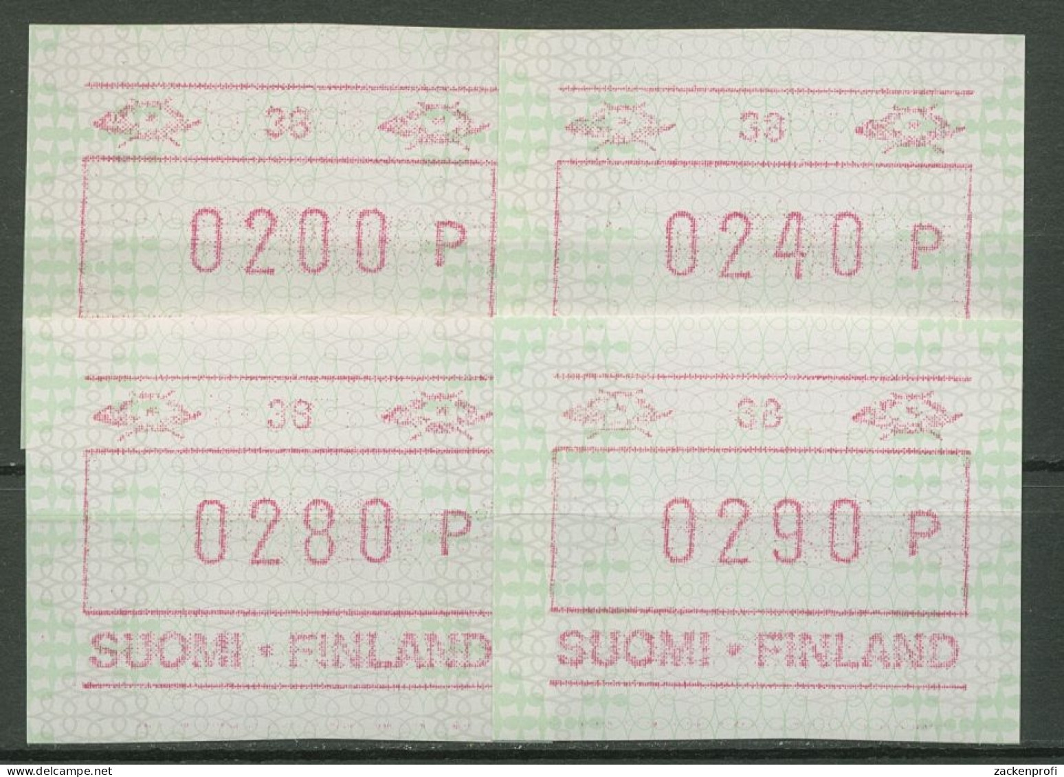 Finnland ATM 1994 Automat 38 Satz ATM 23.2 S 2 Postfrisch - Automatenmarken [ATM]