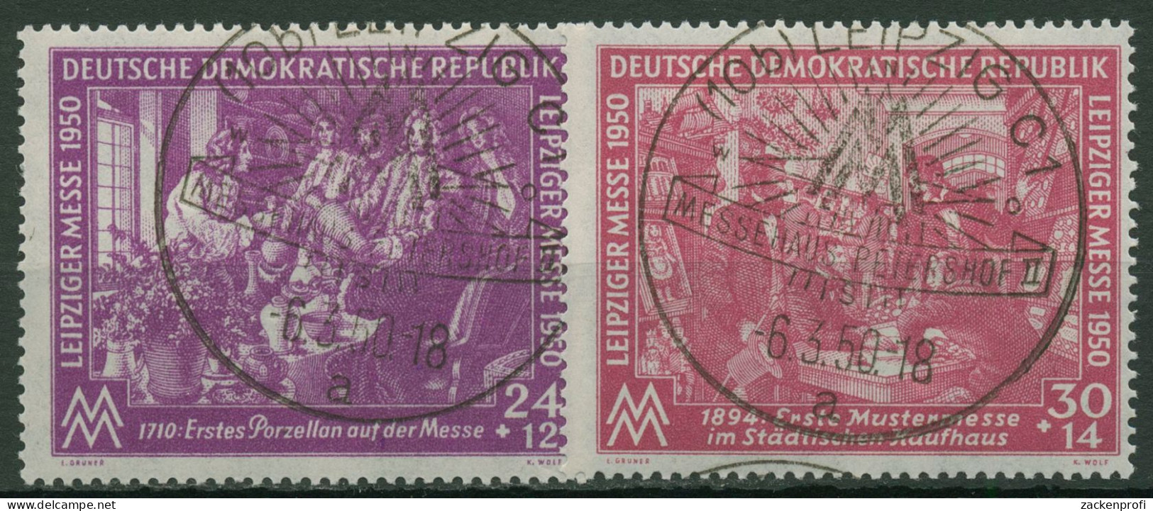 DDR 1950 Leipziger Frühjahrsmesse 248/49 Mit Sonderstempel - Usati