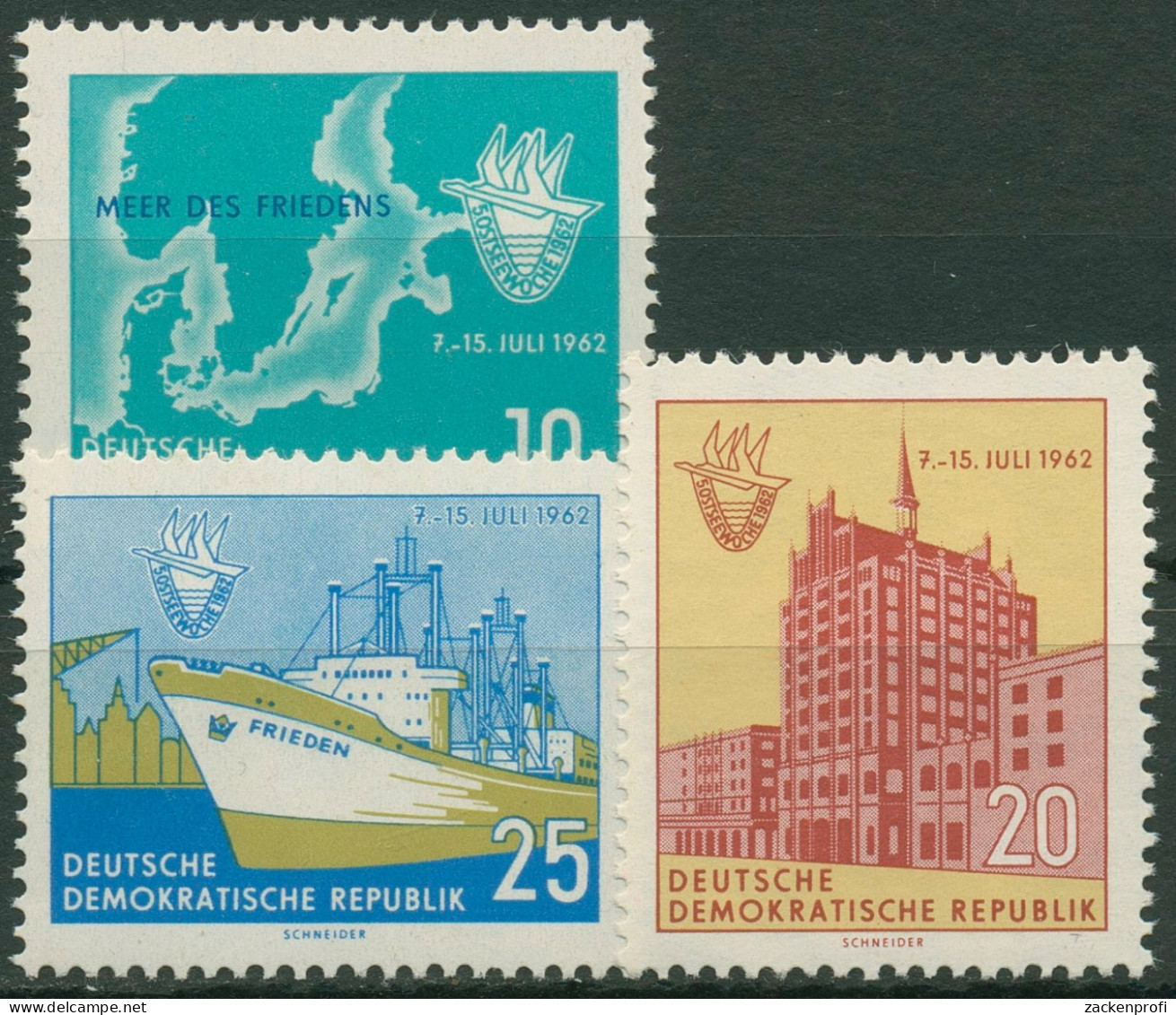 DDR 1962 Ostsee-Woche Rostock Motorschiff 898/00 Postfrisch - Unused Stamps