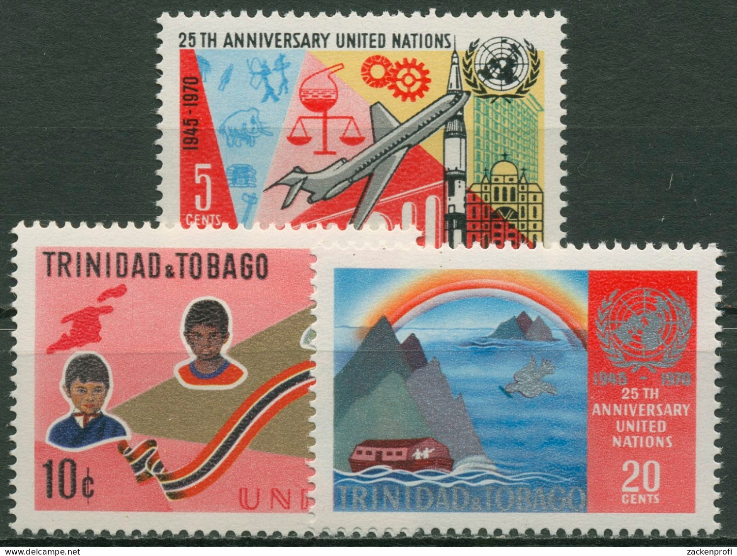 Trinidad Und Tobago 1970 25 Jahre Vereinte Nationen 267/69 Postfrisch - Trinidad Y Tobago (1962-...)