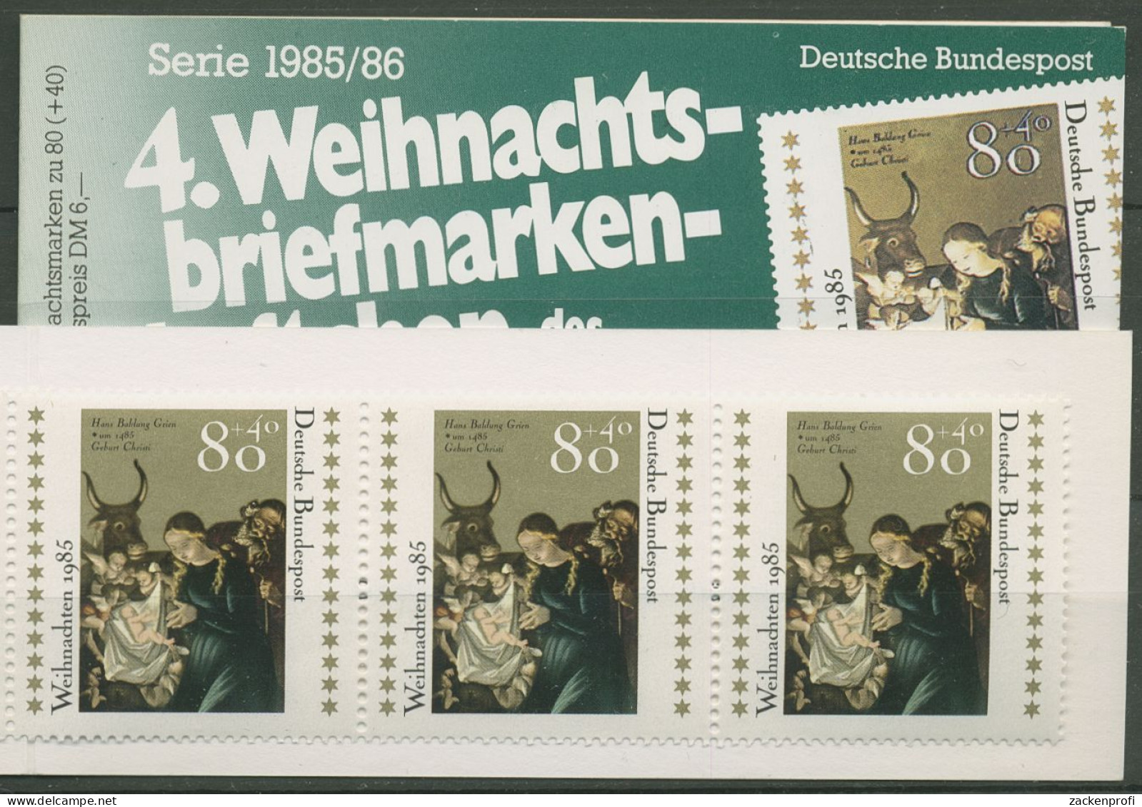 Bund Rotes Kreuz 1985 Weihnachten Markenheftchen MH W4 (1267) Postfrisch(C99913) - Sonstige & Ohne Zuordnung