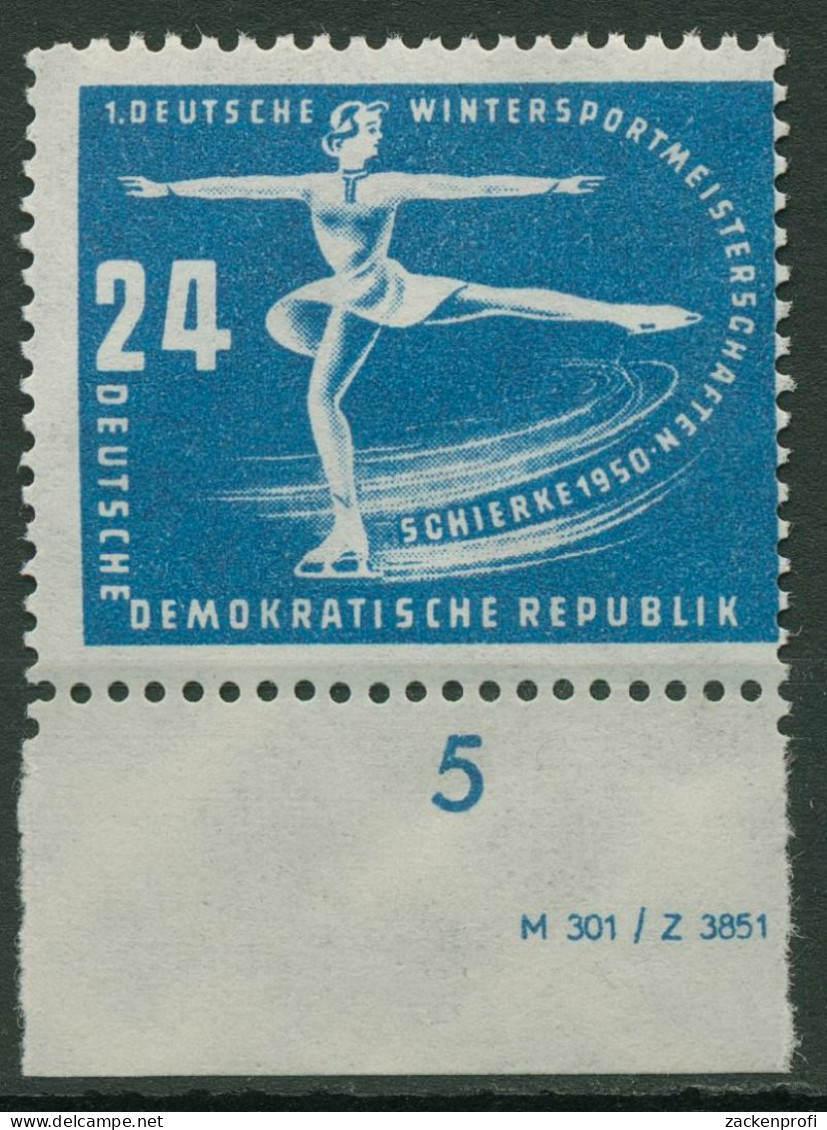 DDR 1950 Wintersportmeisterschaften Mit Druckvermerk 247 DV Postfrisch - Ungebraucht