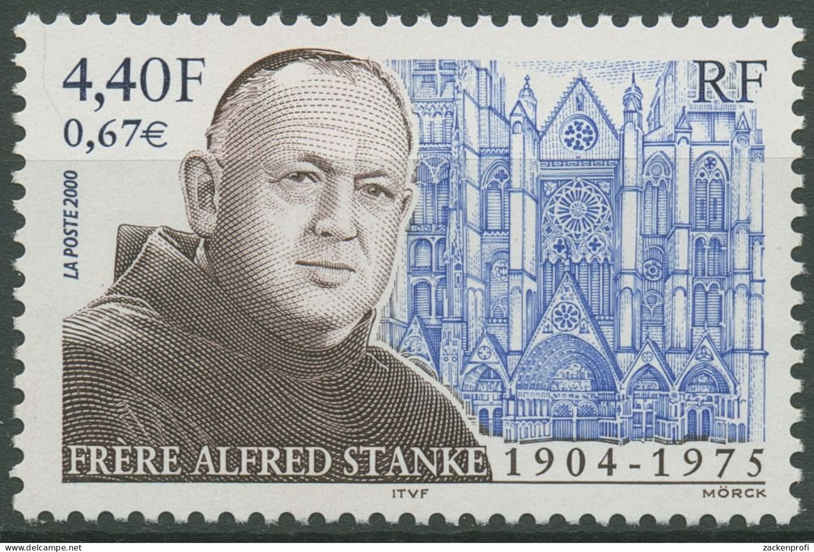 Frankreich 2000 Franziskaner Alfred Stanke Kathedrale Bourges 3489 Postfrisch - Unused Stamps