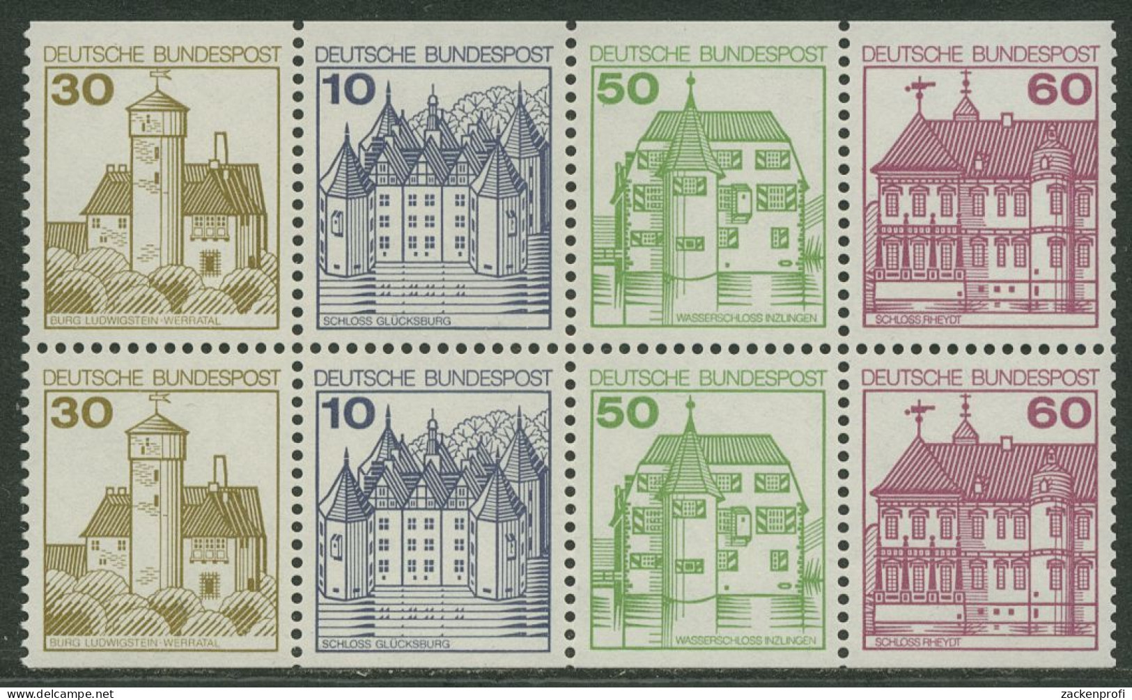 Bund 1980 Burgen & Schlösser Heftchenblatt H.-Blatt 28 Postfrisch - Other & Unclassified