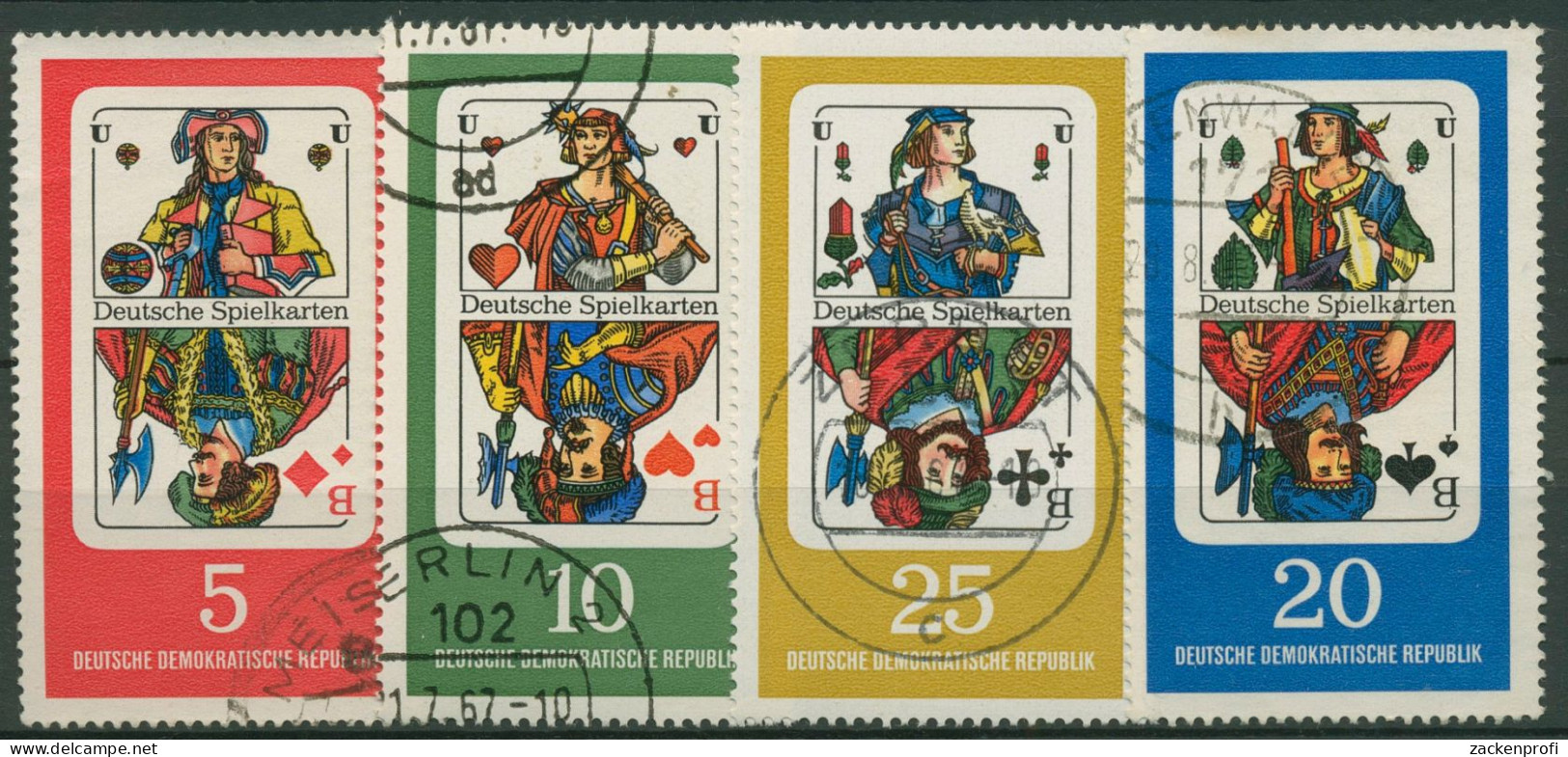 DDR 1967 Deutsche Spielkarten 1298/01 Gestempelt - Usados