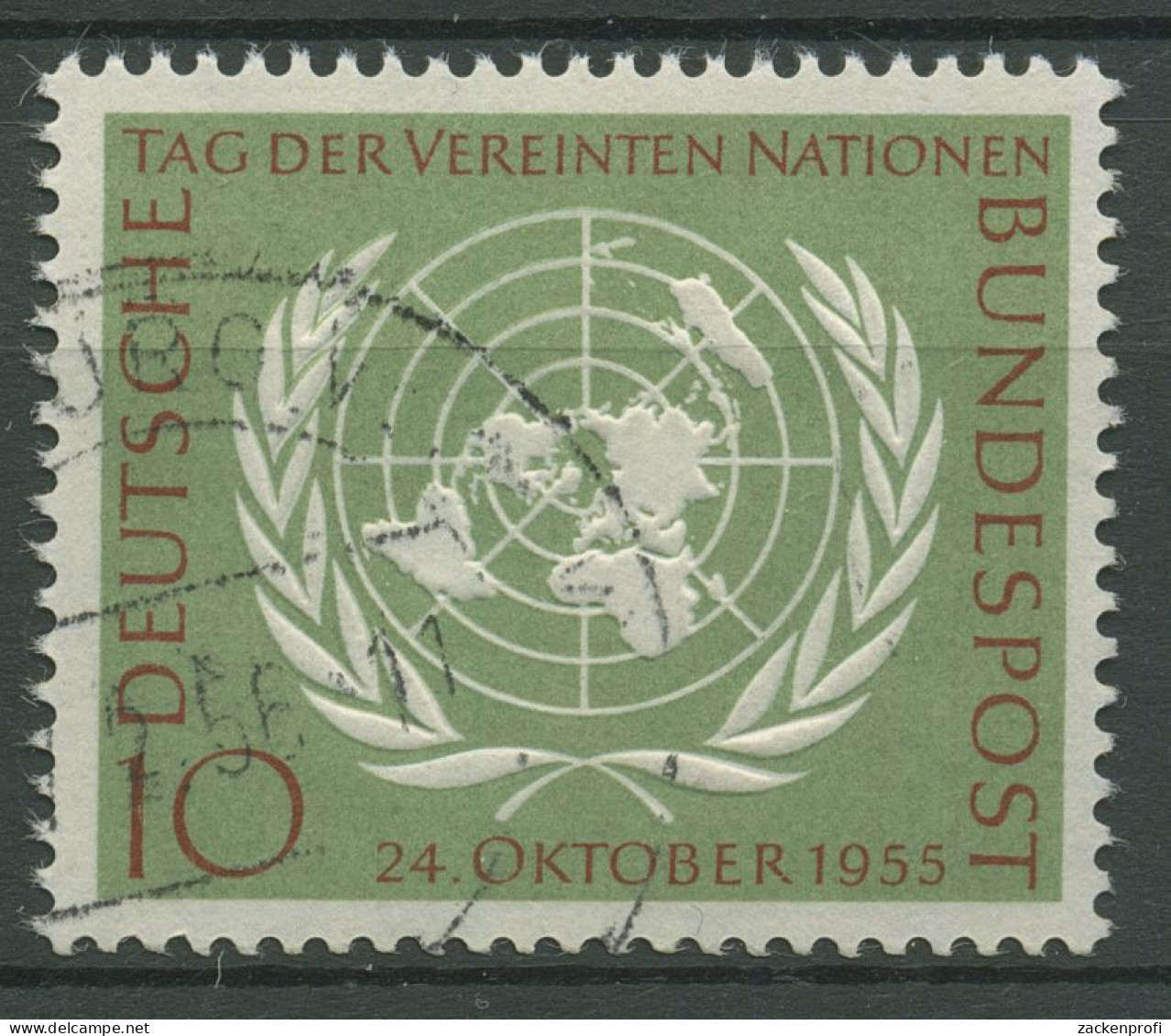 Bund 1955 10 Jahre Vereinte Nationen UNO 221 Gestempelt - Gebruikt