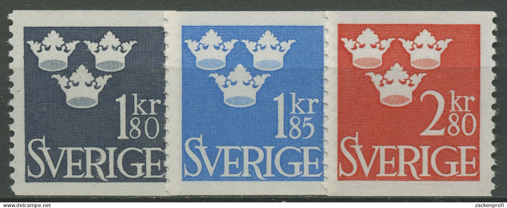 Schweden 1967 Freimarken Drei Kronen 570/72 Postfrisch - Unused Stamps