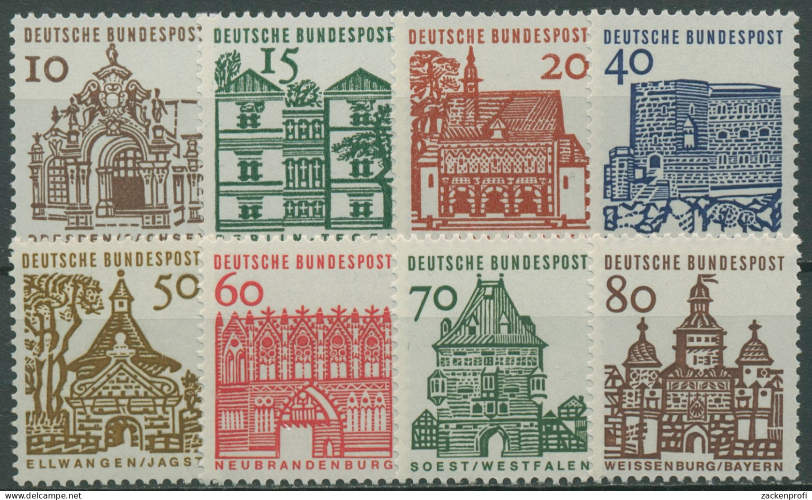 Bund 1964 Bauwerke 454/61 Postfrisch - Nuovi