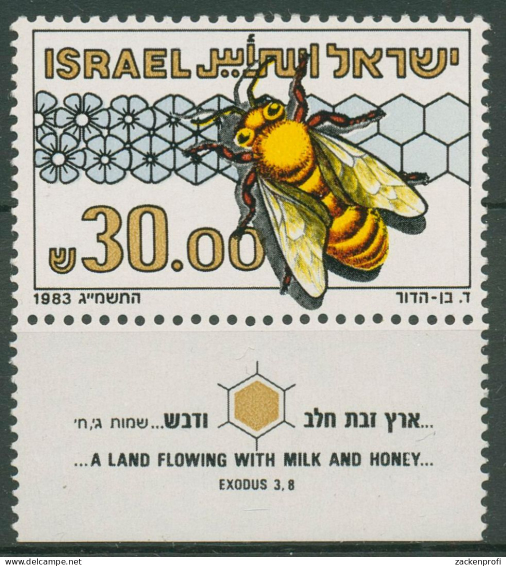 Israel 1983 Tiere Insekten Bienen Honigbiene 920 Mit Tab Postfrisch - Ongebruikt (met Tabs)