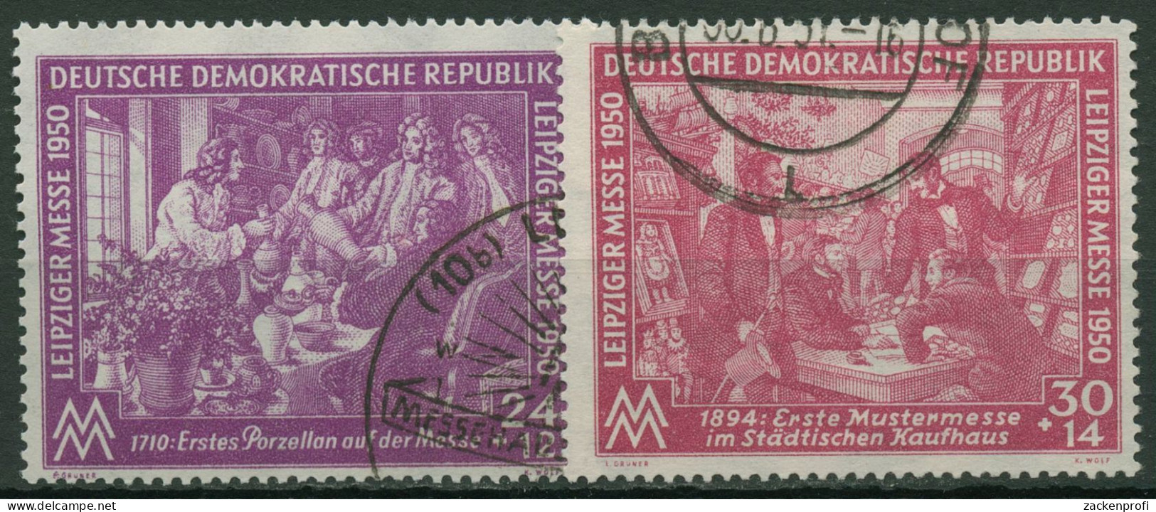 DDR 1950 Leipziger Frühjahrsmesse 248/49 Mit Massenstempel - Usados