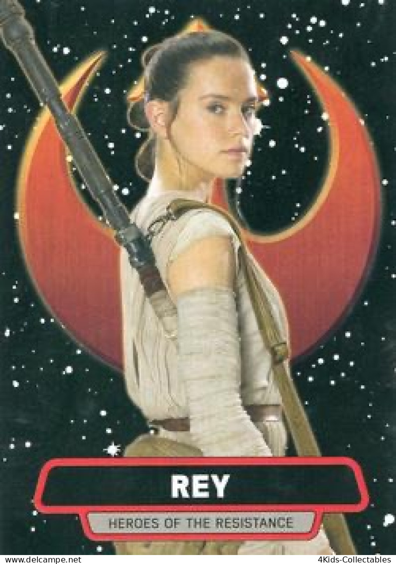 2015 Topps STAR WARS Journey To The Force Awakens "Heroes Of The Resistance" R-1 Rey - Star Wars