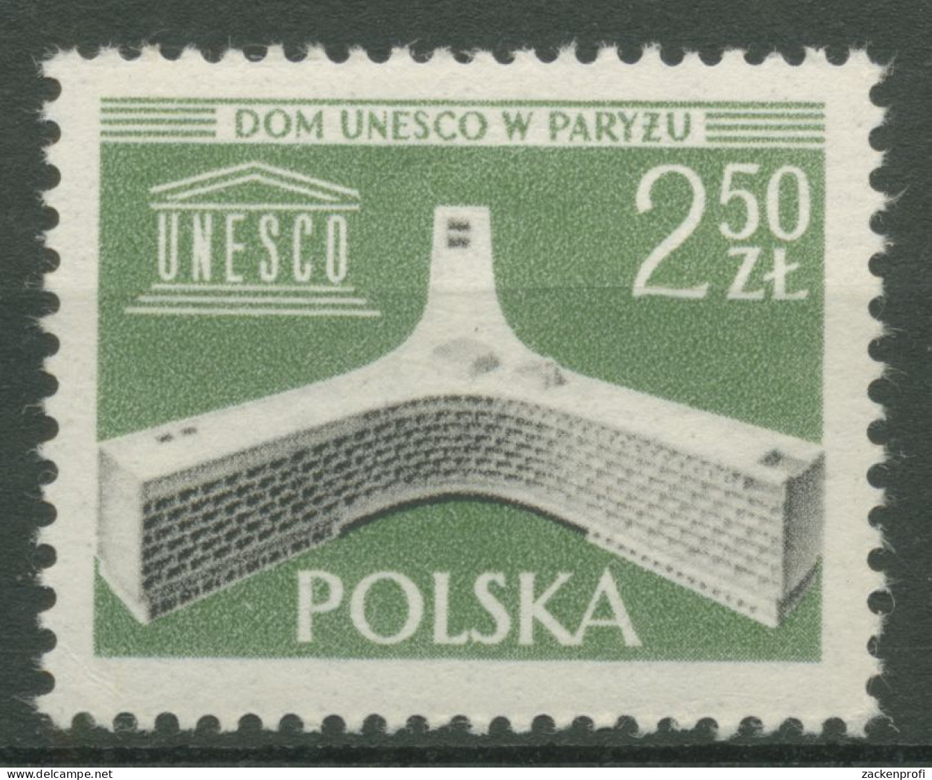 Polen 1958 UNESCO Amtssitz Paris 1075 Postfrisch - Unused Stamps