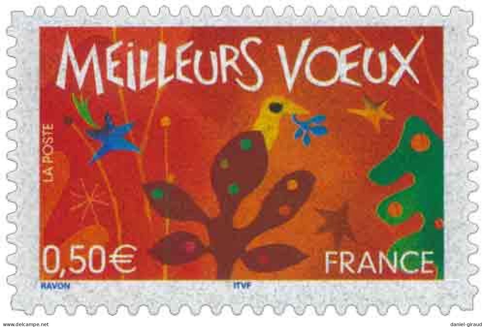 France 2004 Timbre Adhésif N°YT AD45 MNH ** Meilleurs Voeux Provenant Du Carnet N°YT BC44 - Unused Stamps