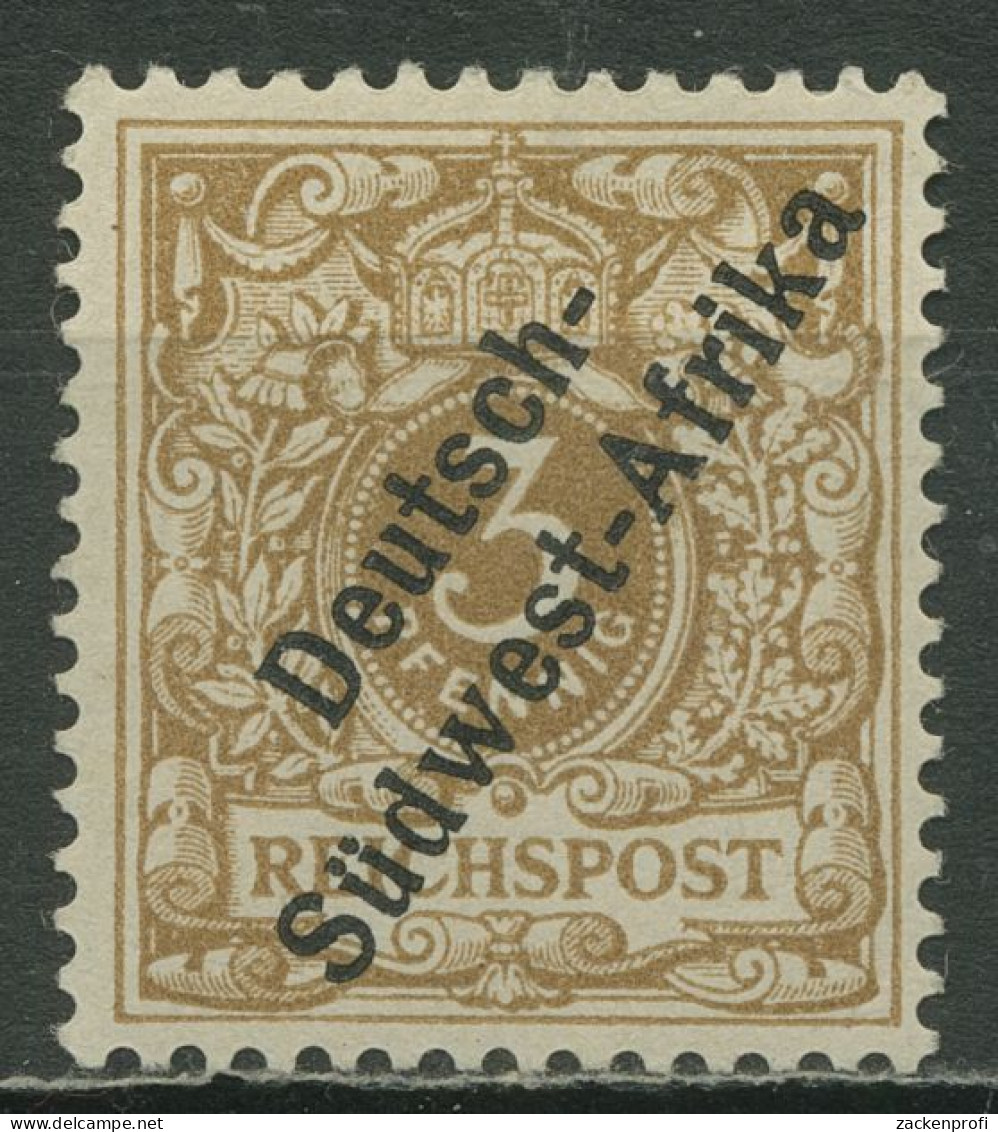 Deutsch-Südwestafrika 1897 Krone/Adler Mit Aufdruck 1 B Mit Falz, Geprüft - África Del Sudoeste Alemana