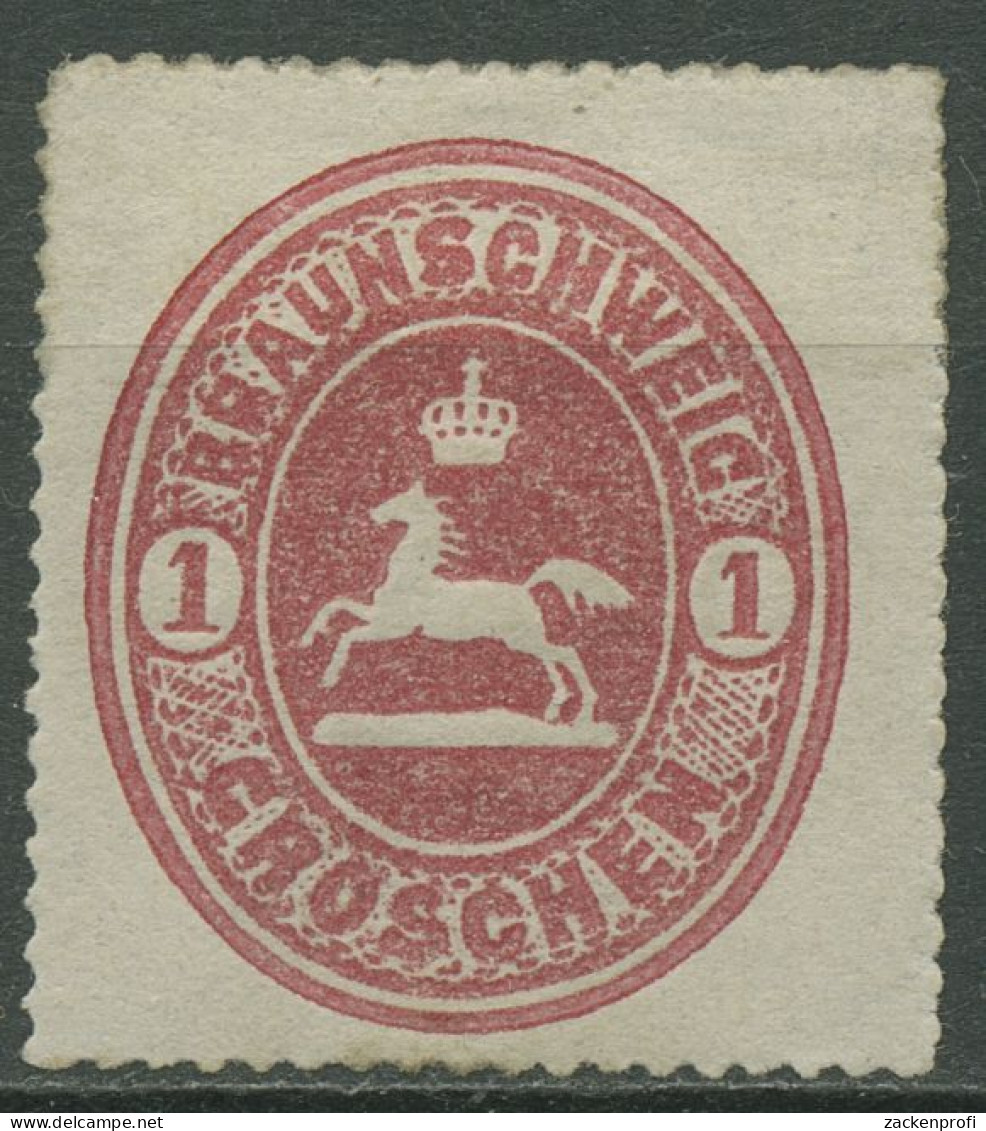 Braunschweig 1865 Wappen Im Senkrechten Oval 18 Mit Falz - Brunswick