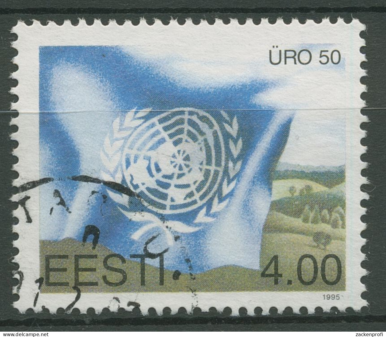 Estland 1995 Vereinte Nationen UNO Flagge 255 Gestempelt - Estonia