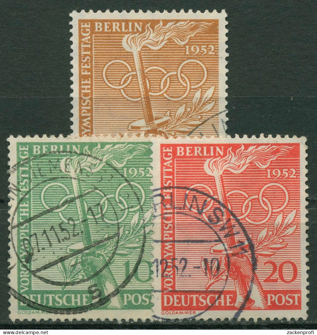 Berlin 1952 Vorolympische Festtage 88/90 Mit BERLIN-Stempel - Gebruikt