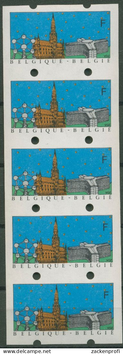 Belgien ATM 1990 5er-Streifen Leerfelder ATM 22.1 I VIII Postfrisch (R80549) - Nuevos