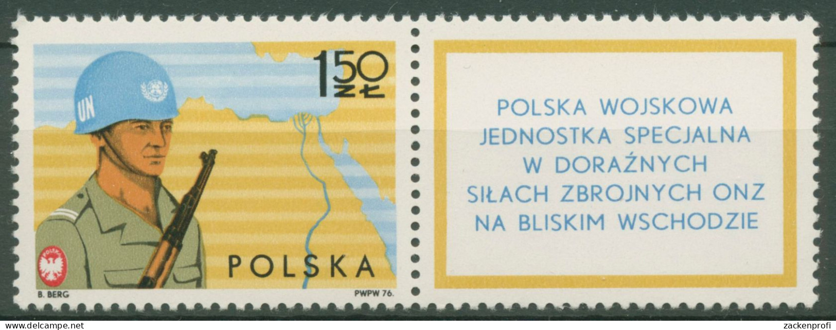 Polen 1976 UNO Friedenstruppen Im Nahen Osten 2441 Zf Postfrisch - Unused Stamps