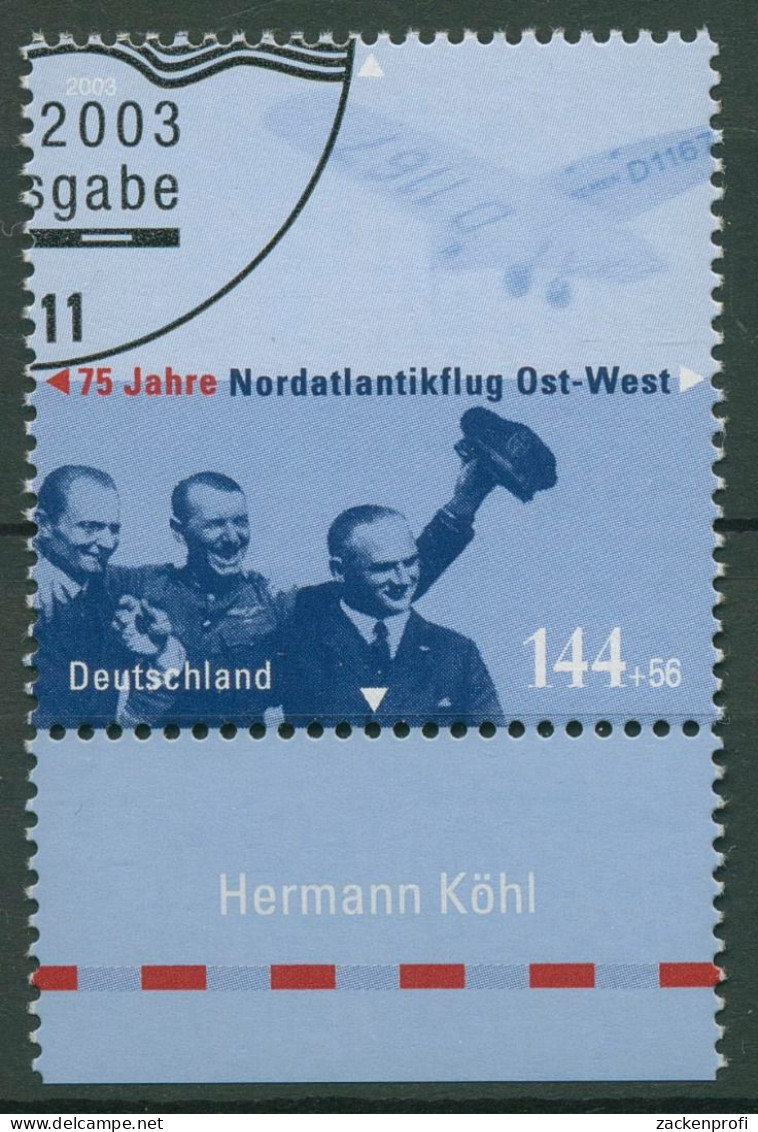 Bund 2003 Nordatlantikflug Flugzeug 2331 Gestempelt - Used Stamps