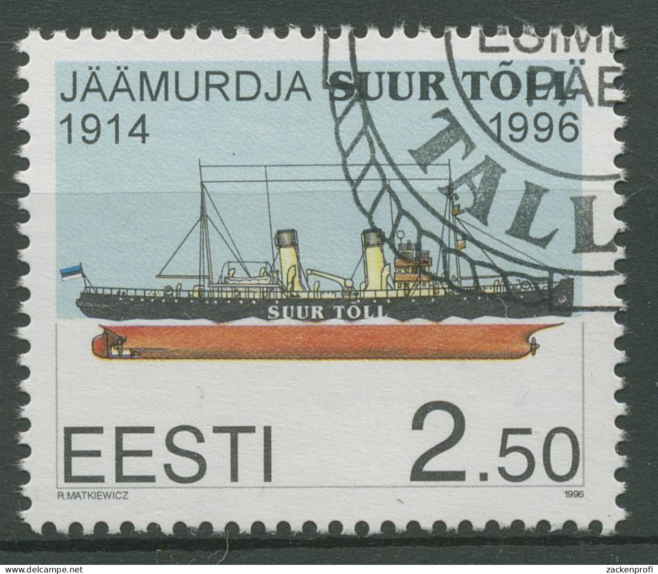 Estland 1996 Schiffe Eisbrecher 282 Gestempelt - Estonie