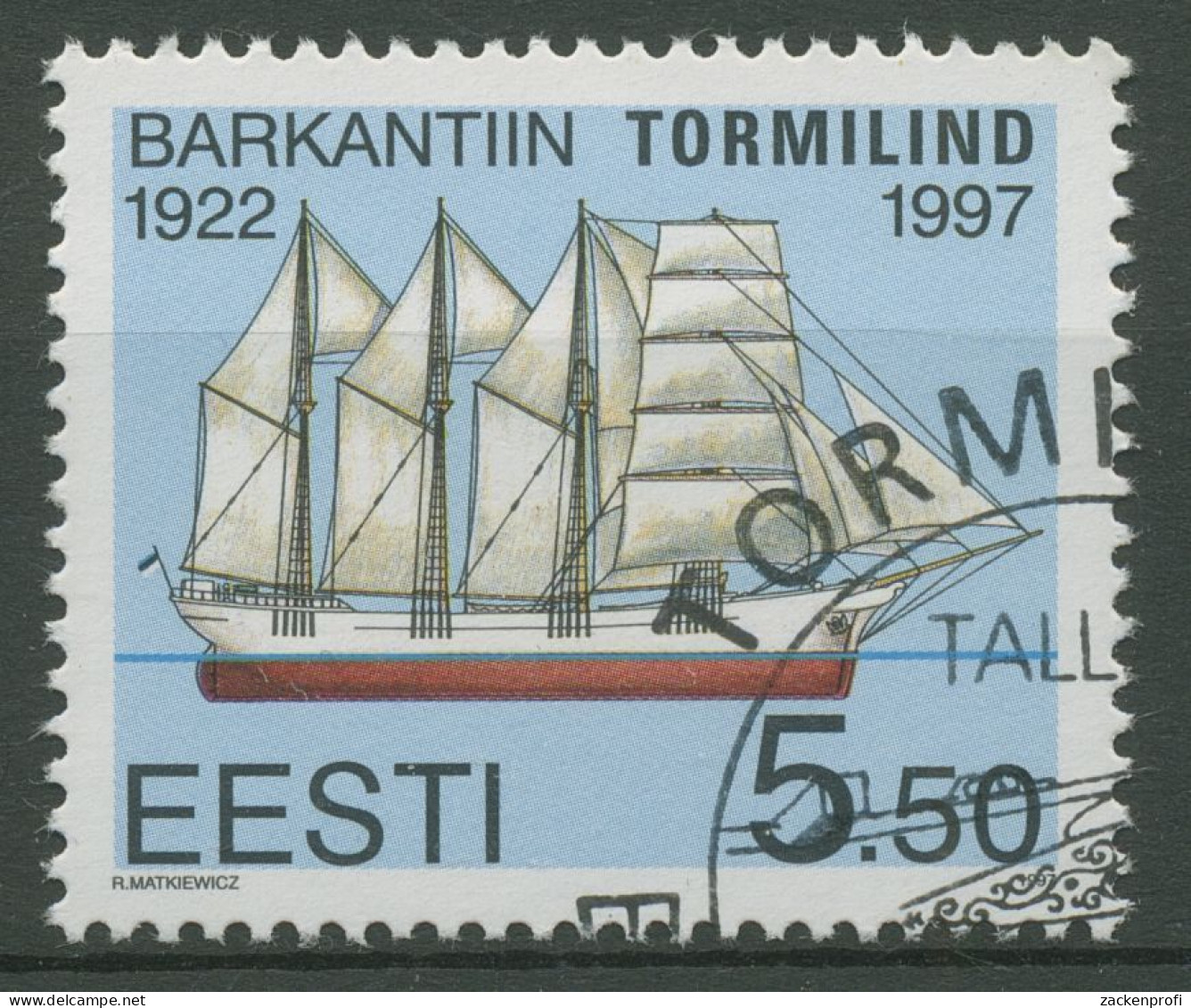 Estland 1997 Schiffe Segelschiff 309 Gestempelt - Estonia