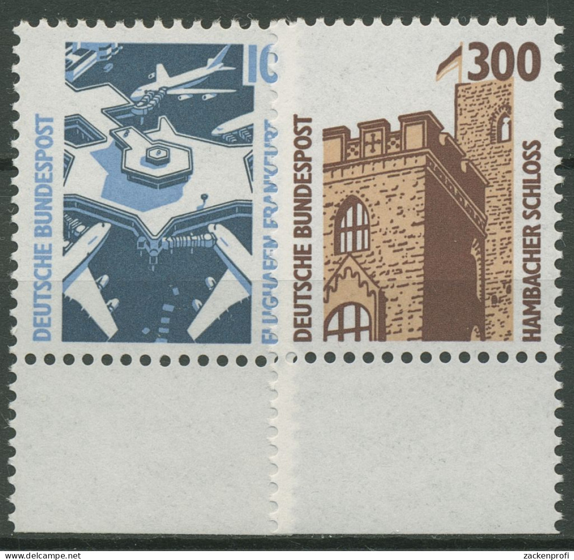 Bund 1988 Sehenswürdigkeiten SWK Mit Unterrand 1347/48 UR Postfrisch - Neufs