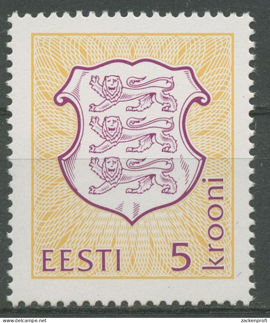 Estland 1993 Freimarke Staatswappen 210 B Postfrisch - Estonie