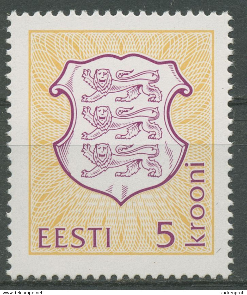 Estland 1993 Freimarke Staatswappen 210 B Postfrisch - Estland