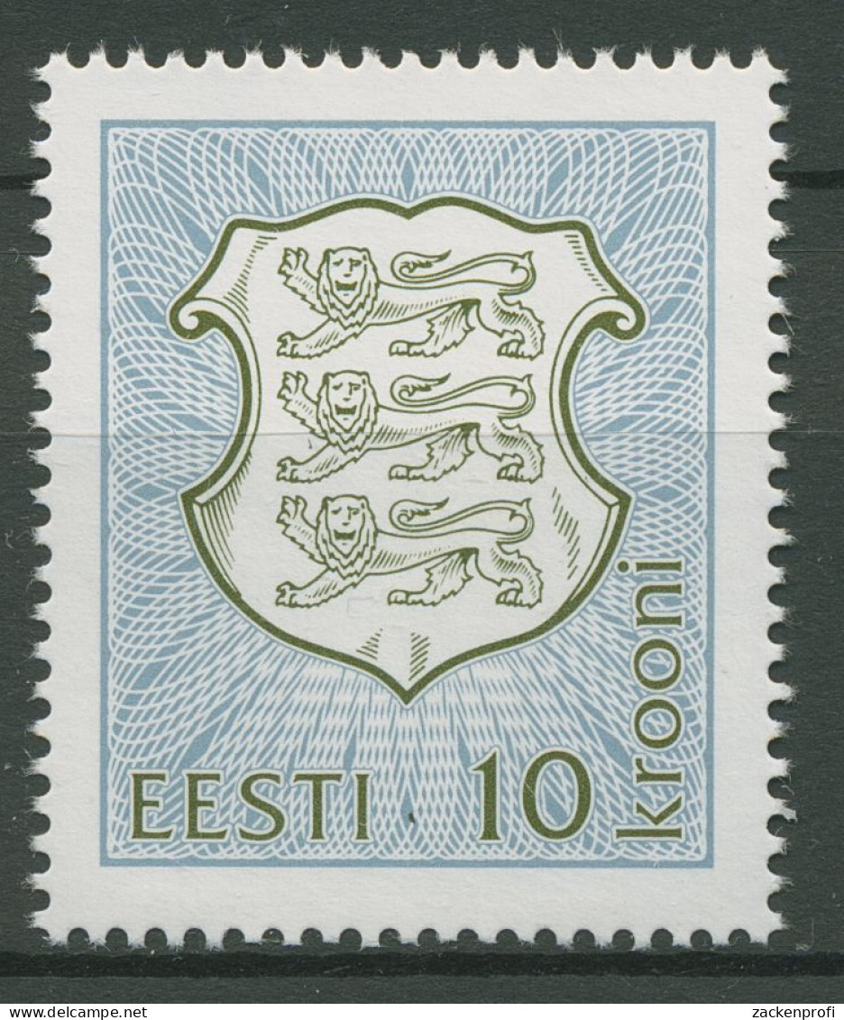 Estland 1993 Freimarke Staatswappen 206 A Postfrisch - Estonia