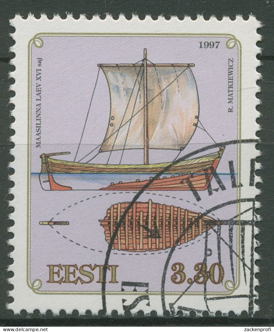 Estland 1997 Alte Schiffe Auf Der Ostsee 302 Gestempelt - Estland