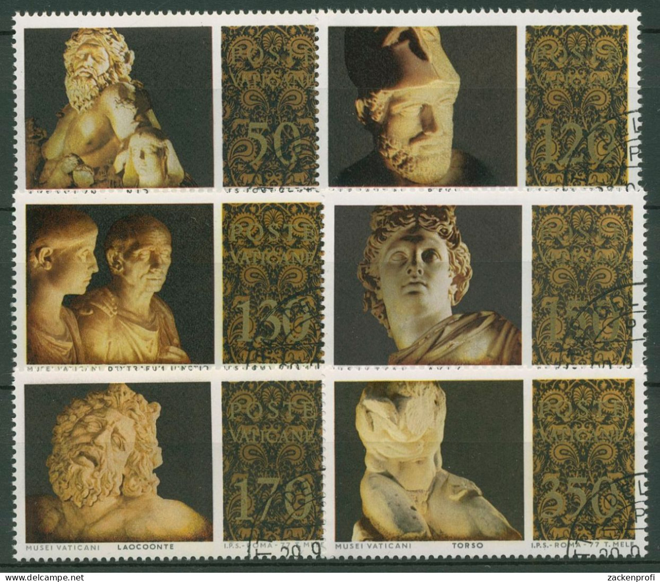 Vatikan 1977 Vatikanisches Museum Skulpturen 705/10 Gestempelt - Usati
