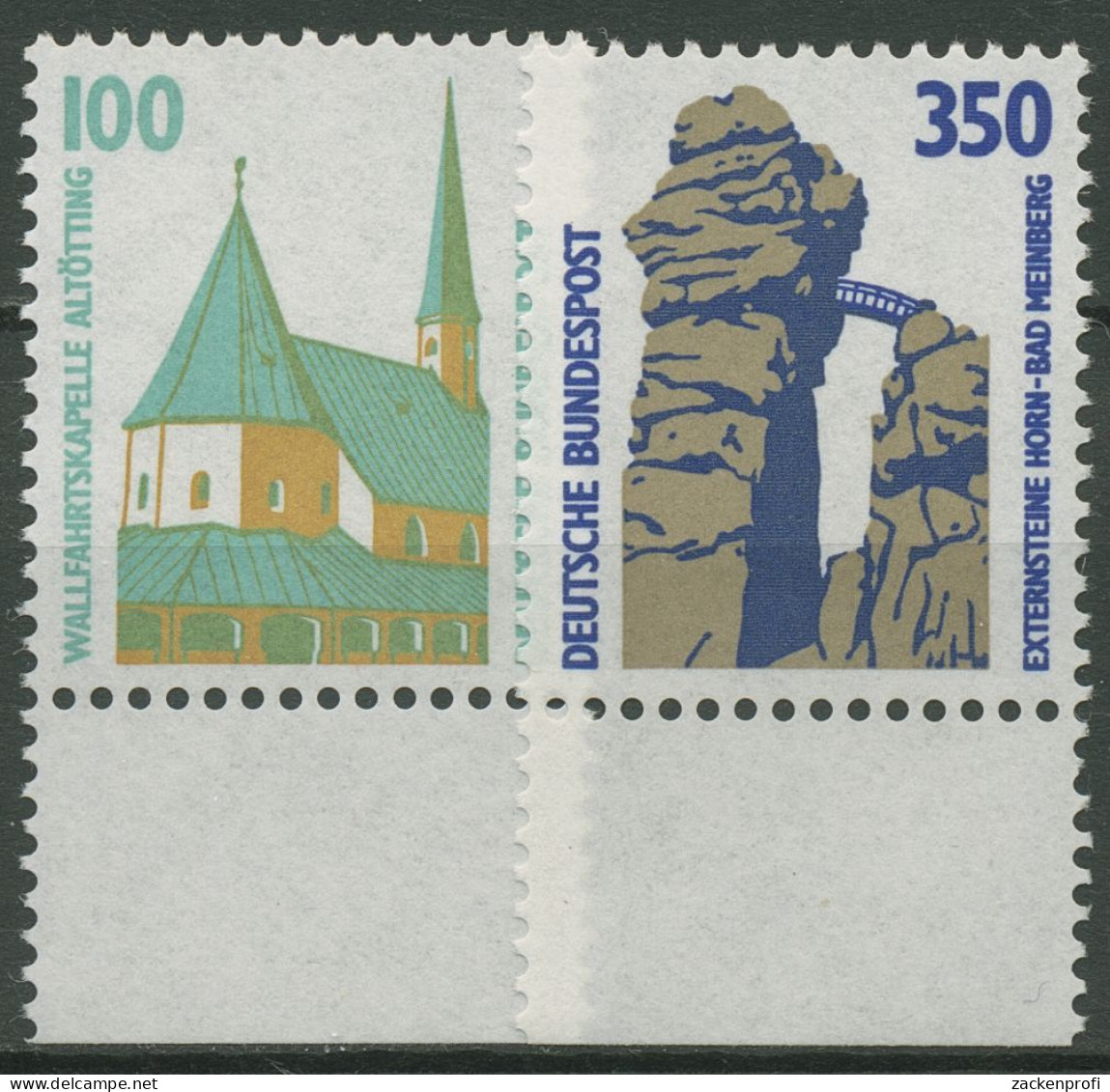 Bund 1989 Sehenswürdigkeiten SWK Mit Unterrand 1406/07 UR Postfrisch - Neufs