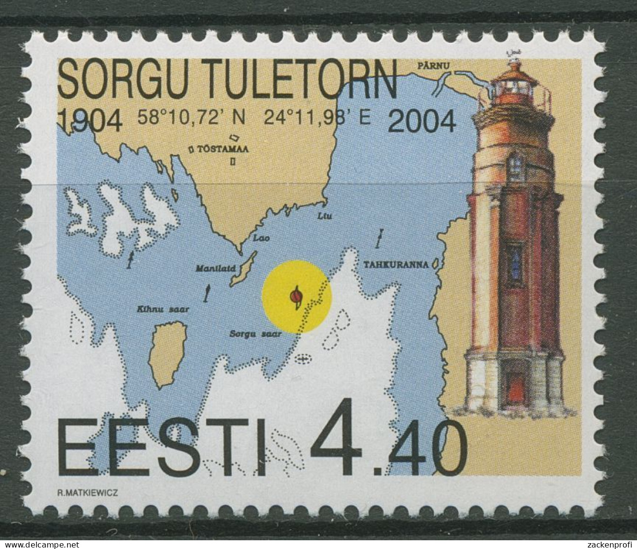 Estland 2004 Leuchtturm Sorkholm 478 Postfrisch - Estonie